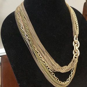 J. Crew Jewelry - Jcrew gold tone multi strand link necklace J. Crew Jewelry - Jcrew gold tone multi strand link necklace